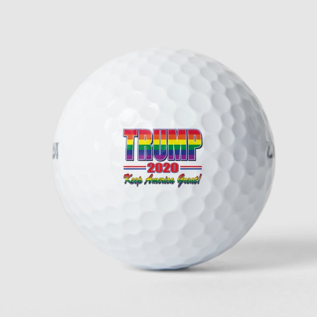 Rainbow-Trump-Behalten-Amerika-Groß Golfball (Vorderseite)