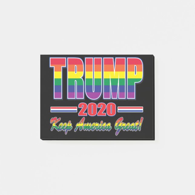 Rainbow-Trump-Behalten-Amerika-Groß Post-it Klebezettel (Vorderseite)