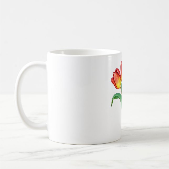 Rainbow Tulip Tasse - Farbenfrohe Blume (Links)