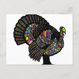 Rainbow Turkey Feiertagspostkarte