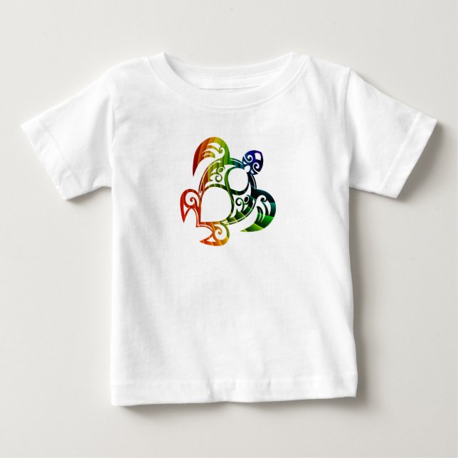 Rainbow Turtle Baby T-Shirt (Vorderseite)