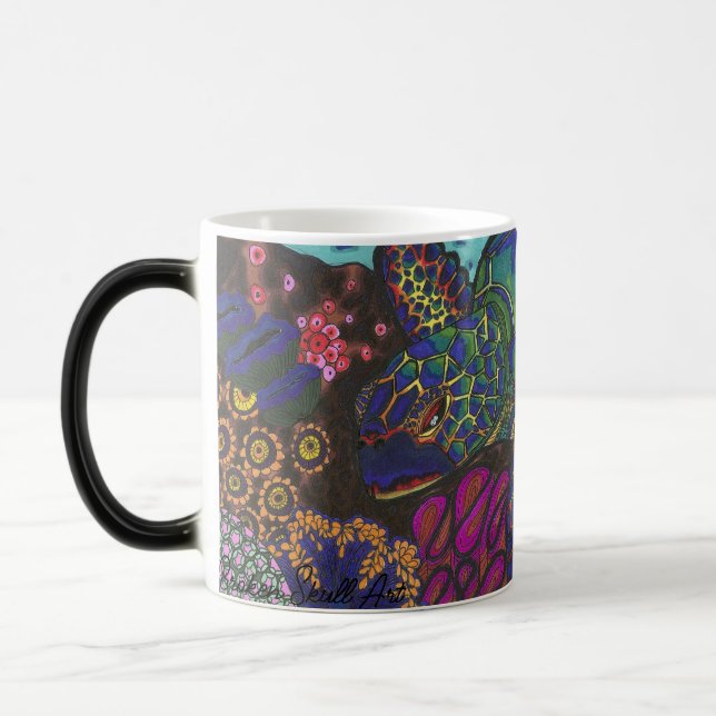 Rainbow Turtle Color Morphing Tasse (Links)