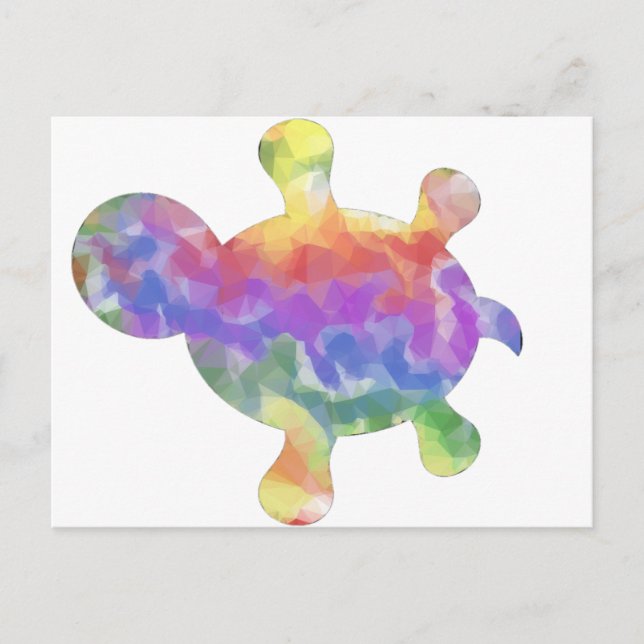 Rainbow Turtle Postkarte (Vorderseite)