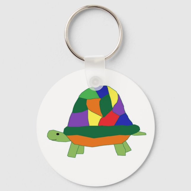 Rainbow Turtle Schlüsselanhänger (Vorderseite)