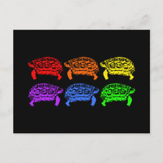Rainbow Turtles Postkarte