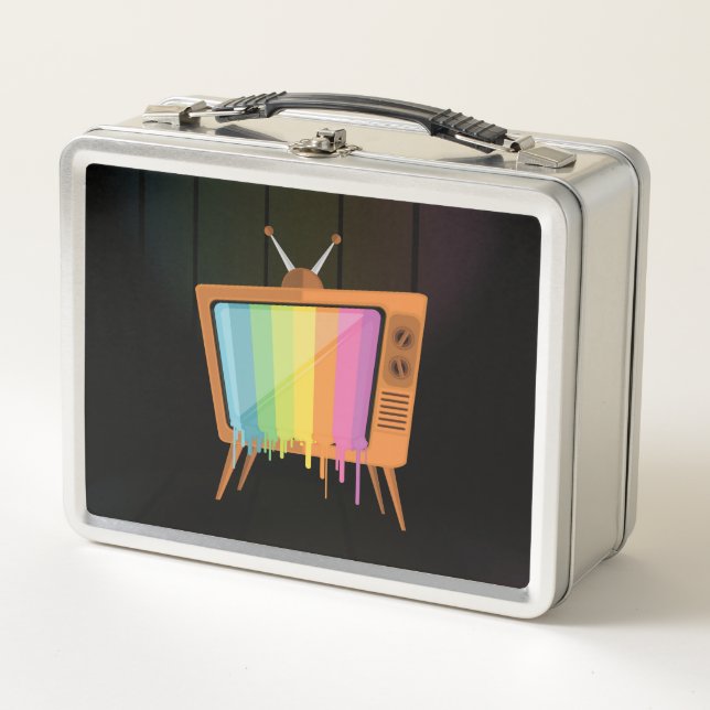 Rainbow TV Metall Brotdose (Vorderseite)