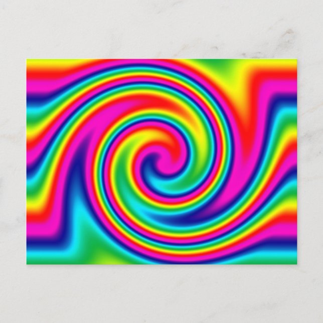 Rainbow Twirl Postkarte (Vorderseite)
