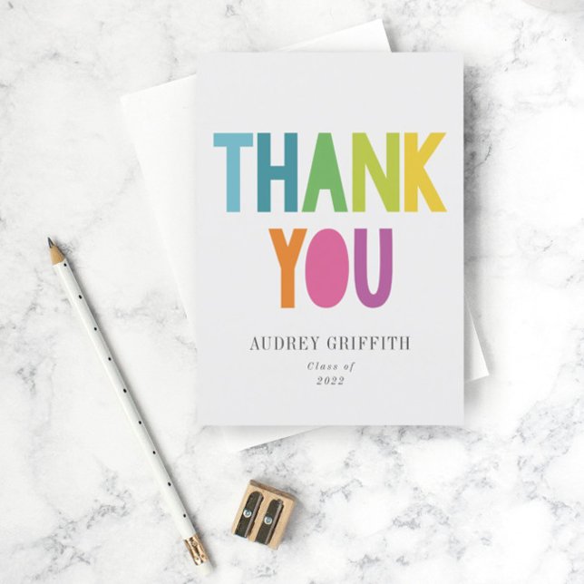 Rainbow Type Grad 2022 Postkarte (Von Creator hochgeladen)