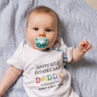 Rainbow Typografie "Daddy" Erster Vatertag