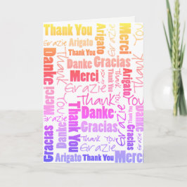 Rainbow Typografie Multilingual Danke Custom