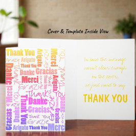 Rainbow Typografie Multilingual Danke Vorlage