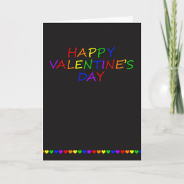 Rainbow Typografie und Herzschwulenvalentine Feiertagskarte
