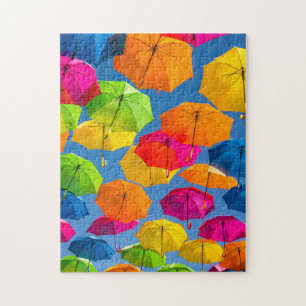 Rainbow Umbrella Whimsical Colorful Puzzle