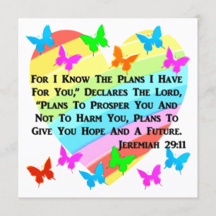 RAINBOW UND HERZEN JEREMIAH 29:11 EINLADUNG