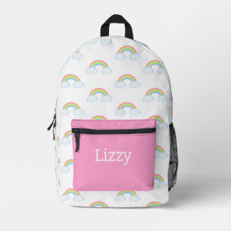 Rainbow und Pink Personalisierter Rucksack für Mäd
