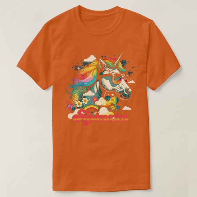 Rainbow Unicorator Animator T-Shirt (Design vorne)