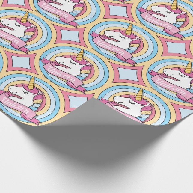 Rainbow Unicorcles Geschenkpapier (Ecke)