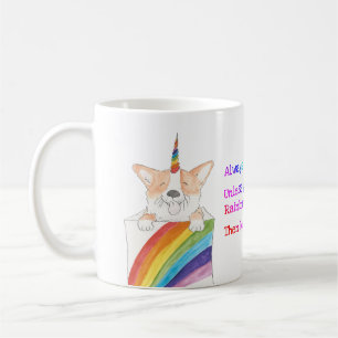 Rainbow unicorgi Tasse