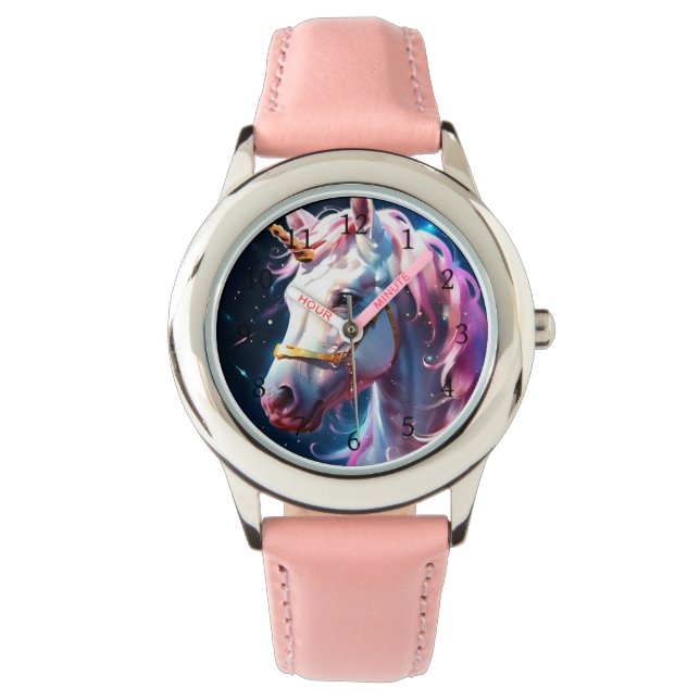 Rainbow Unicorn Armbanduhr (Vorderseite)