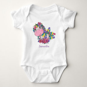 Rainbow Unicorn Baby Strampler