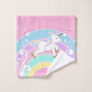 Rainbow Unicorn Badetuch Set