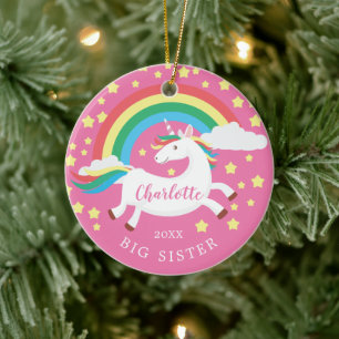 Rainbow Unicorn Big Sister Weihnachtsschmuck