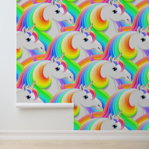 Rainbow Unicorn Bold Kinderzimmer Schlafzimmer Tapete