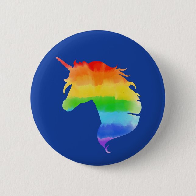 Rainbow Unicorn Button (Vorderseite)