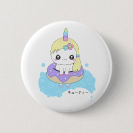 Rainbow Unicorn Button