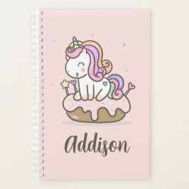 Rainbow Unicorn Cake Personalisiert Planner Notebo Planer