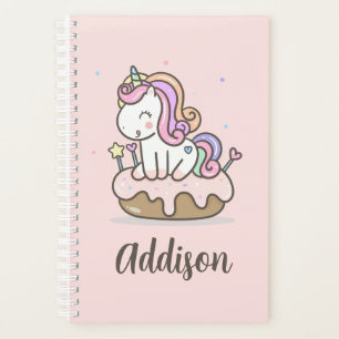 Rainbow Unicorn Cake Personalisiert Planner Notebo Planer