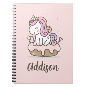 Rainbow Unicorn Cake Personalisiert Spiral Noteboo Notizblock