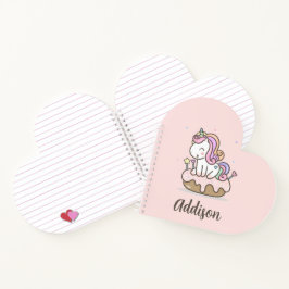 Rainbow Unicorn Cake Personalisiertes Notebook Notizbuch