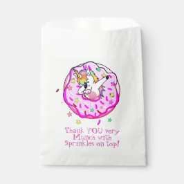 Rainbow Unicorn Dab Dance fun Pink Iced Donut Geschenktütchen