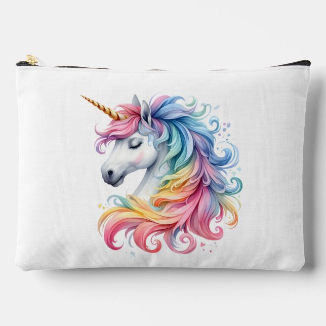 Rainbow Unicorn Design 3 Zubehörtasche (Vorderseite)