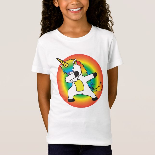 Rainbow Unicorn Doing the Dab T-Shirt (Vorderseite)