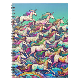 Rainbow Unicorn Fantasy Art Notebook Notizblock