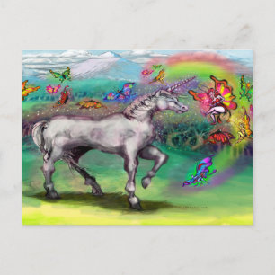 Rainbow Unicorn-Feen Postkarte