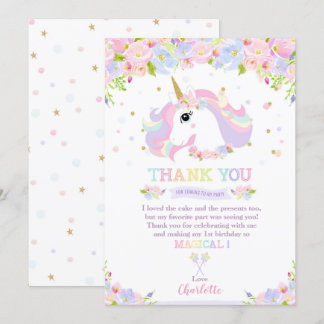 Rainbow Unicorn Geburtstag Vielen Dank Hübsch Einladung