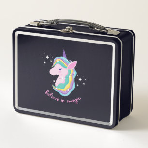 Rainbow Unicorn Geburtstagsparty Baby Metall Brotdose