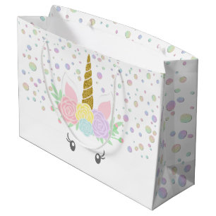 Rainbow Unicorn Girl Baby Dusche Große Geschenktüte