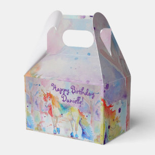 Rainbow Unicorn Girls Birthday Cake Favor Box Geschenkschachtel