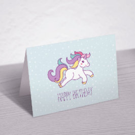 Rainbow Unicorn Girls Geburtstagsparty Dankeskarte