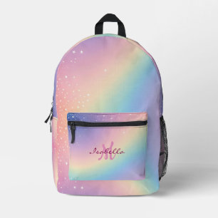 Rainbow Unicorn Glitzer Bedruckter Rucksack