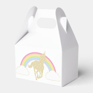 Rainbow Unicorn Glitzer Gastgeschenk Box Geschenkschachtel
