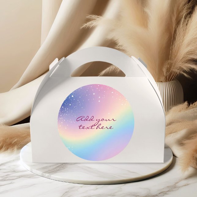 Rainbow Unicorn Glitzer Runder Aufkleber (Von Creator hochgeladen)