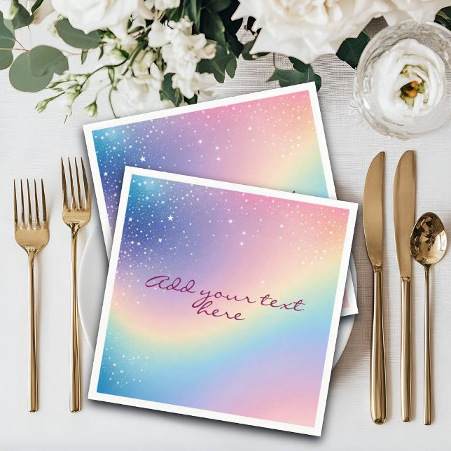 Rainbow Unicorn Glitzer Serviette (Von Creator hochgeladen)