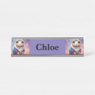 Rainbow Unicorn Guinea Pig, Schreibtischnamensplakette