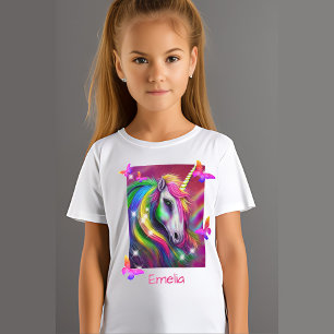 Rainbow Unicorn Head T-Shirt