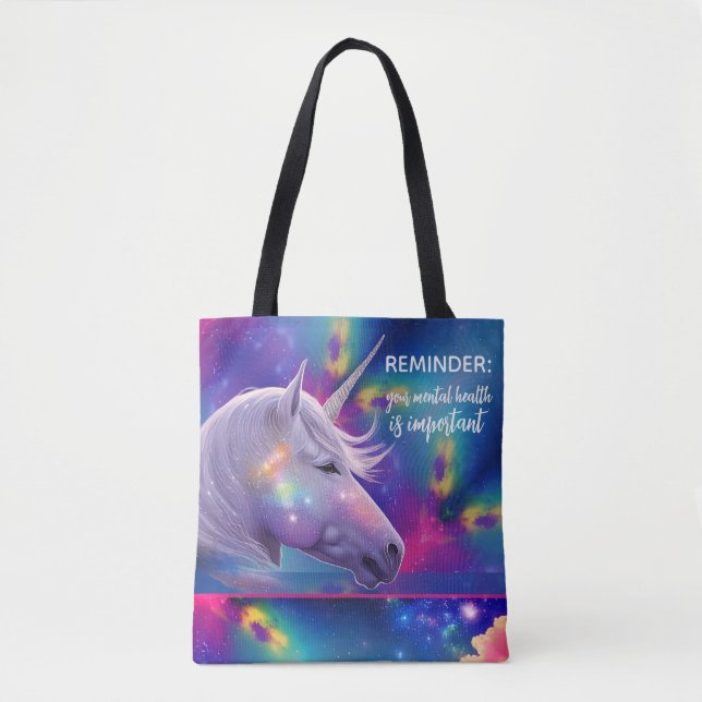 Rainbow Unicorn Important Mental Health Reminder (Vorderseite)